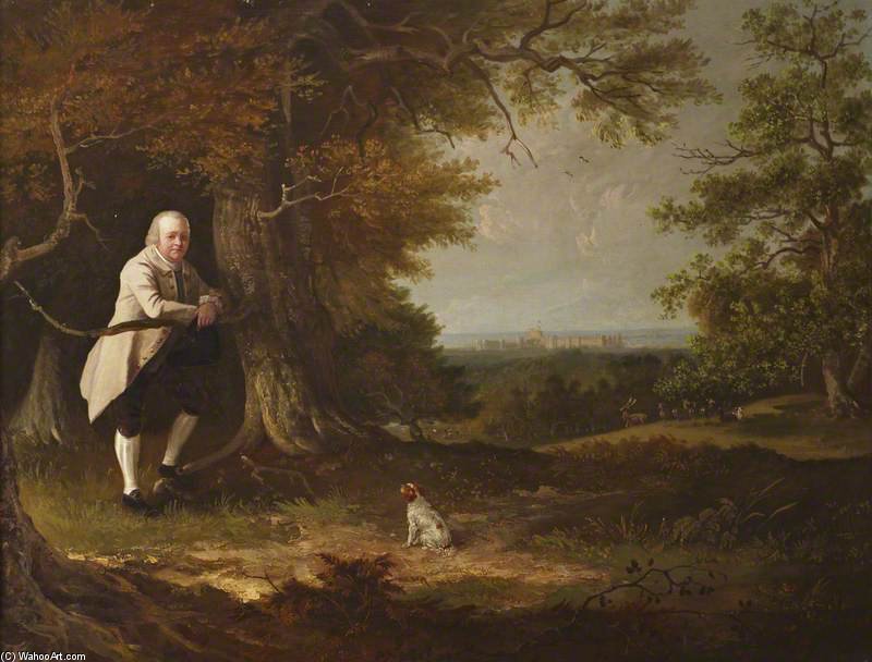 WikiOO.org - Encyclopedia of Fine Arts - Maalaus, taideteos Edmund Bristow - John Carbonell, In The Grounds Of His House At Windsor