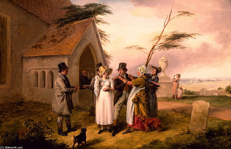 WikiOO.org - Enciclopedia of Fine Arts - Pictura, lucrări de artă Edmund Bristow - The Interrupted Wedding