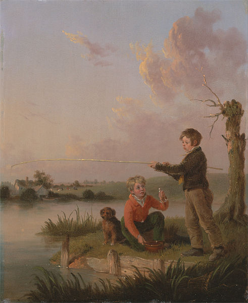 Wikioo.org - Die Enzyklopädie bildender Kunst - Malerei, Kunstwerk von Edmund Bristow - Die jungen Anglers