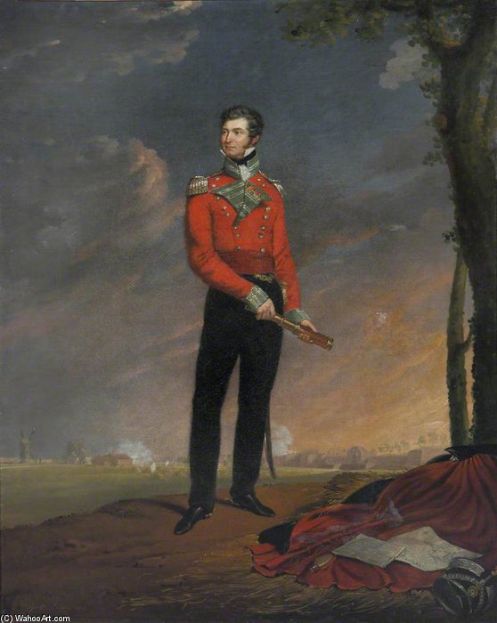 WikiOO.org - אנציקלופדיה לאמנויות יפות - ציור, יצירות אמנות Edouard Pingret - Major (later Major-general) Sir Neil Campbell