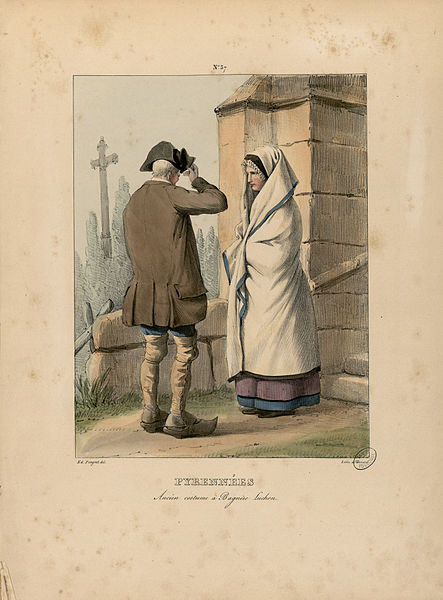WikiOO.org - Enciklopedija dailės - Tapyba, meno kuriniai Edouard Pingret - Ancien Costume À Bagnère Luchon