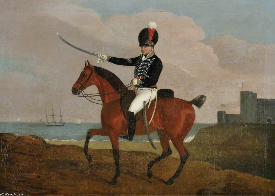 WikiOO.org - Енциклопедія образотворчого мистецтва - Живопис, Картини
 Edwin Cooper - Mounted Dragoon By The Sea