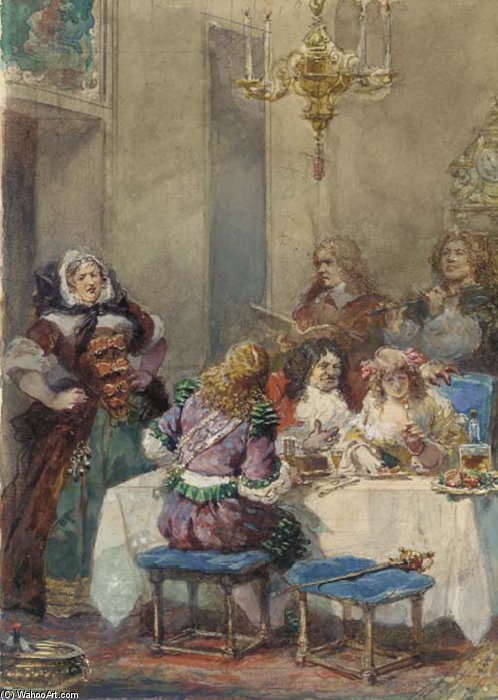 WikiOO.org - Güzel Sanatlar Ansiklopedisi - Resim, Resimler Eugene Louis Lami - The Bourgeois Gentleman