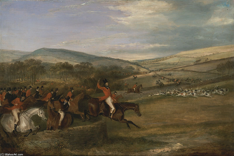 Wikioo.org - The Encyclopedia of Fine Arts - Painting, Artwork by Francis Calcraft Turner - The Berkeley Hunt - Full Cry