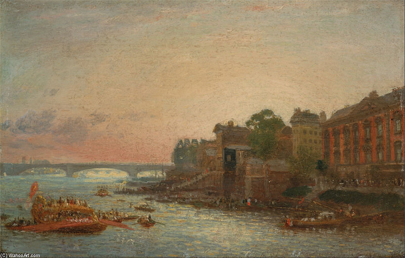 Wikioo.org - The Encyclopedia of Fine Arts - Painting, Artwork by Frederick Nash - Somerset House, London