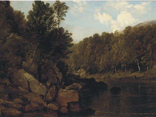 Wikioo.org - The Encyclopedia of Fine Arts - Painting, Artwork by Frederick Richard Lee - A Tranquil Stretch Of The River