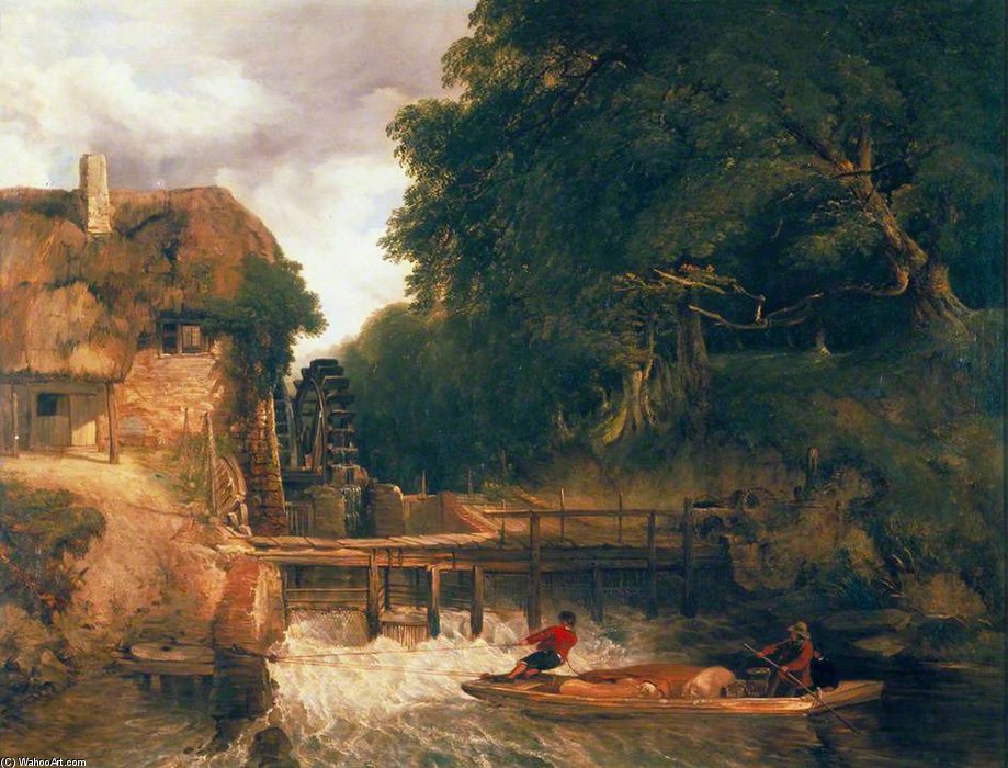 WikiOO.org - Енциклопедія образотворчого мистецтва - Живопис, Картини
 Frederick Richard Lee - The Miller's Boat