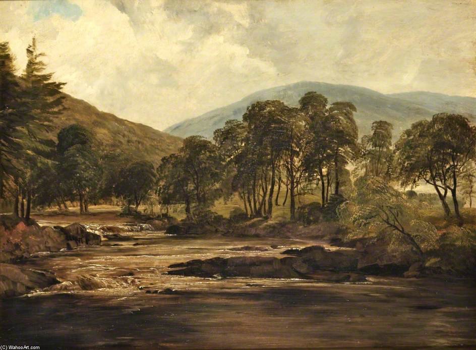 Wikioo.org - The Encyclopedia of Fine Arts - Painting, Artwork by Frederick Richard Lee - The River Lyon, Perthshire