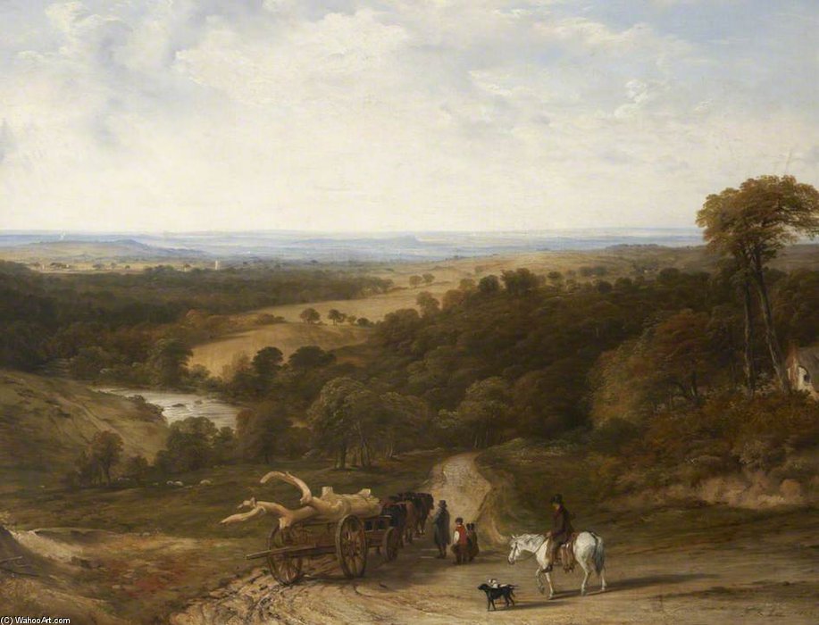 Wikioo.org - The Encyclopedia of Fine Arts - Painting, Artwork by Frederick Richard Lee - View Near Crediton, Devon