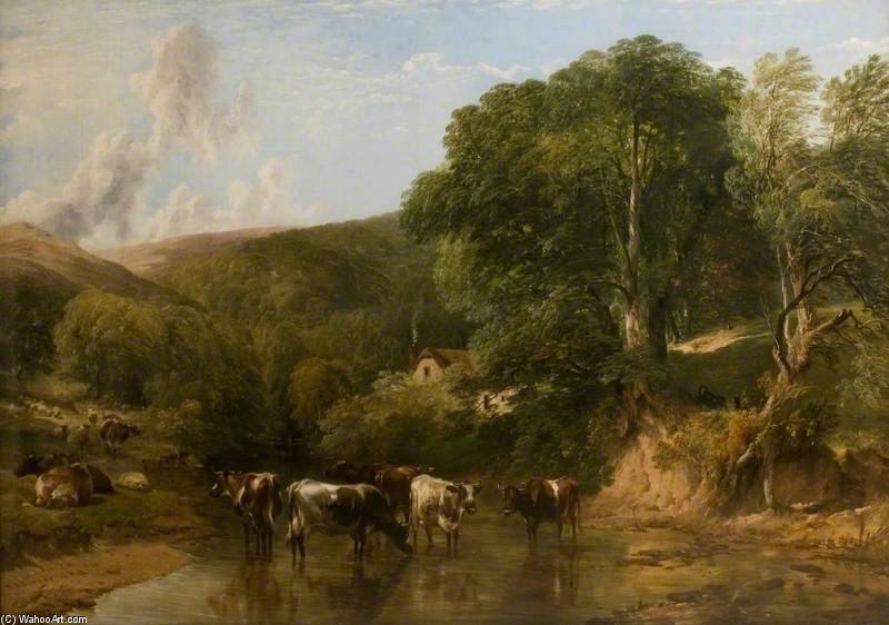 Wikioo.org - The Encyclopedia of Fine Arts - Painting, Artwork by Frederick Richard Lee - Wooded Glen