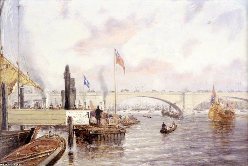 Wikioo.org - The Encyclopedia of Fine Arts - Painting, Artwork by Frederick Waters (William) Watts - London Bridge