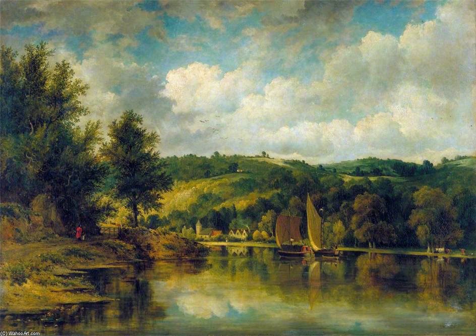Wikioo.org - The Encyclopedia of Fine Arts - Painting, Artwork by Frederick Waters (William) Watts - On The Wye