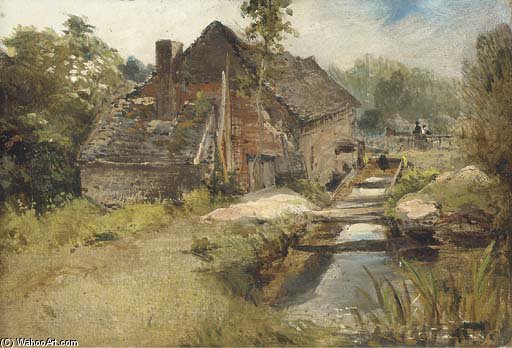 Wikioo.org - The Encyclopedia of Fine Arts - Painting, Artwork by Frederick Waters (William) Watts - Study Of A Mill