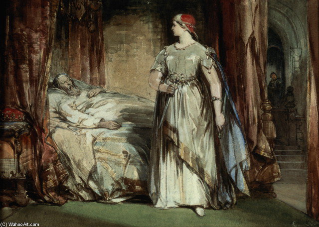 Wikioo.org - สารานุกรมวิจิตรศิลป์ - จิตรกรรม George Cattermole - Lady Macbeth
