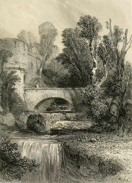 WikiOO.org - Enciclopédia das Belas Artes - Pintura, Arte por George Cattermole - Warwick Castle
