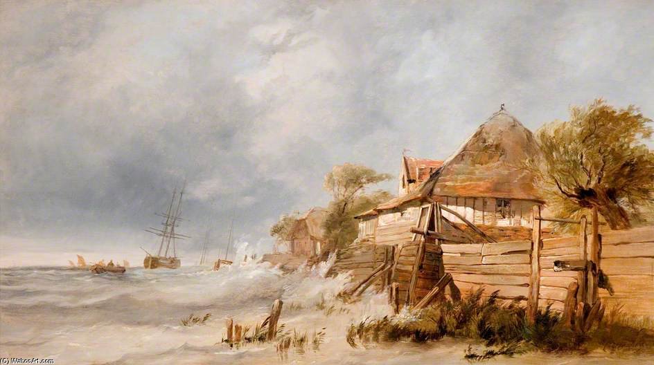 Wikioo.org - Encyklopedia Sztuk Pięknych - Malarstwo, Grafika George Clarkson Stanfield - Off The Dutch Coast