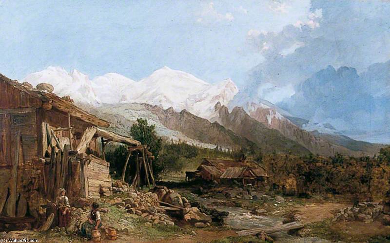 Wikioo.org - สารานุกรมวิจิตรศิลป์ - จิตรกรรม George Clarkson Stanfield - Swiss Landscape
