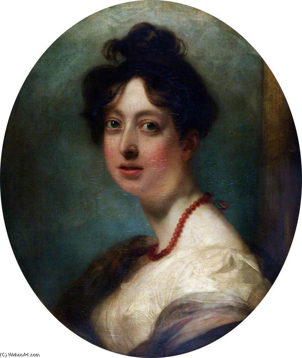 WikiOO.org - Encyclopedia of Fine Arts - Maleri, Artwork George Henry Harlow - Miss Anne Harlow, Sister Of The Painter