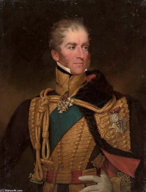 Wikioo.org - The Encyclopedia of Fine Arts - Painting, Artwork by George Henry Harlow - Portrait Of A Colonel In Chief Of The British Hussar's Regiment