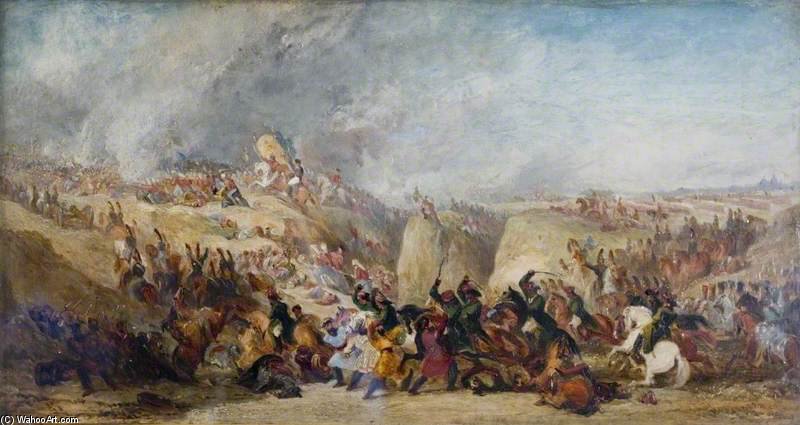 Wikoo.org - موسوعة الفنون الجميلة - اللوحة، العمل الفني George Jones - The Battle Of Hyderabad