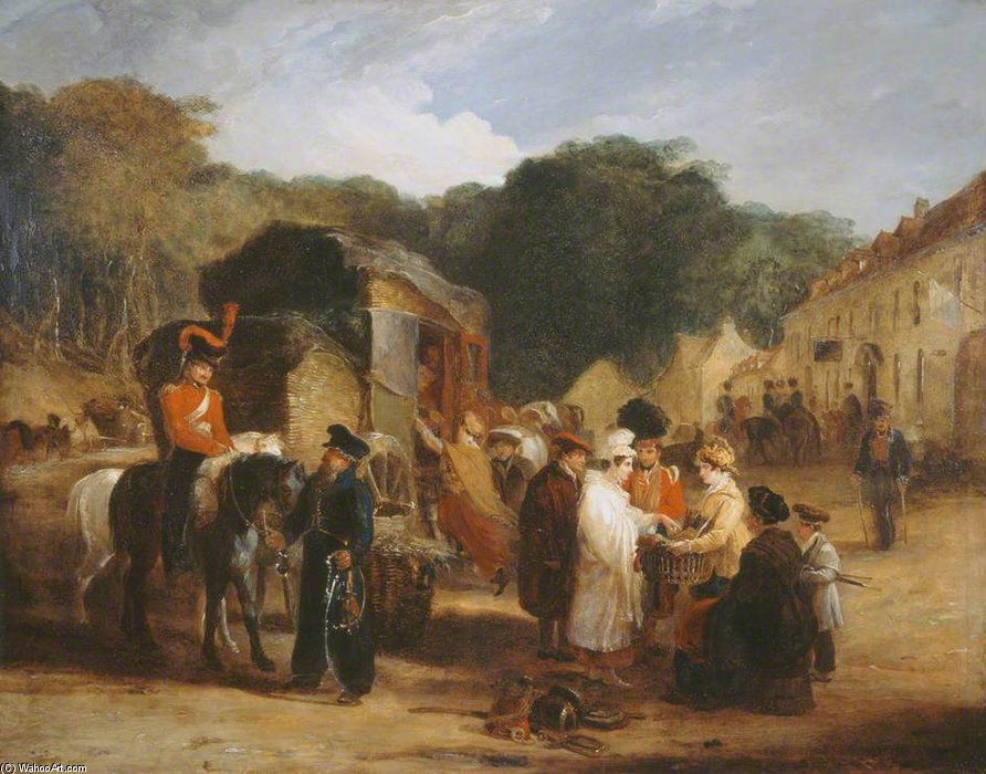 Wikioo.org - The Encyclopedia of Fine Arts - Painting, Artwork by George Jones - The Village Of Waterloo