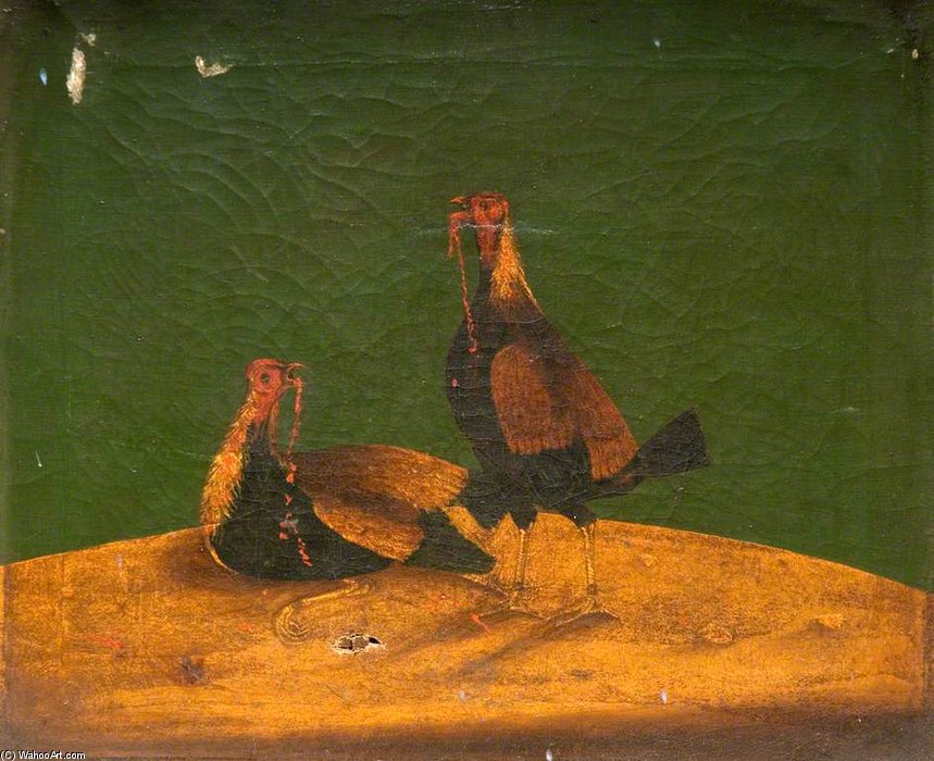 Wikioo.org - The Encyclopedia of Fine Arts - Painting, Artwork by Henry Thomas Alken - Cockfighting -