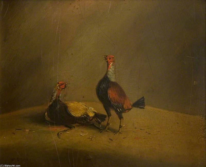 Wikioo.org - The Encyclopedia of Fine Arts - Painting, Artwork by Henry Thomas Alken - Cockfighting -