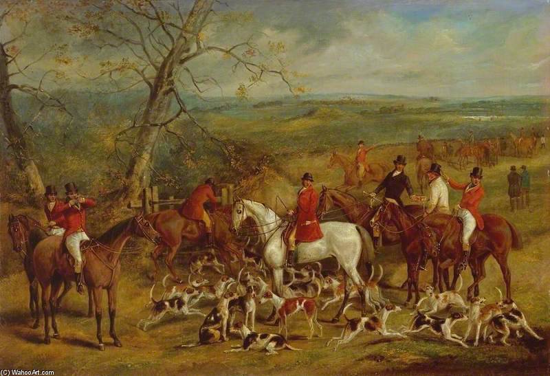 Wikioo.org - The Encyclopedia of Fine Arts - Painting, Artwork by Henry Thomas Alken - The Belvoir Hunt - The Meet