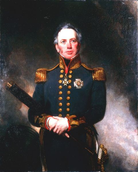 WikiOO.org - Encyclopedia of Fine Arts - Maľba, Artwork Henry William Pickersgill - A Portrait Of Naval Officer Edward Brace