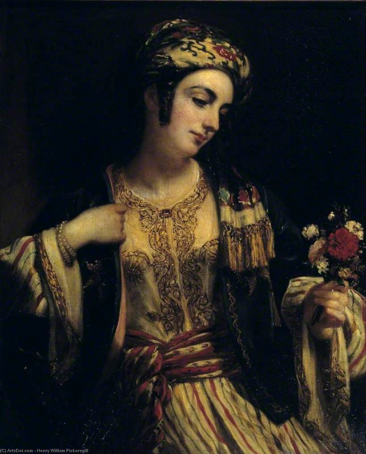 Wikioo.org - The Encyclopedia of Fine Arts - Painting, Artwork by Henry William Pickersgill - A Syrian Maid