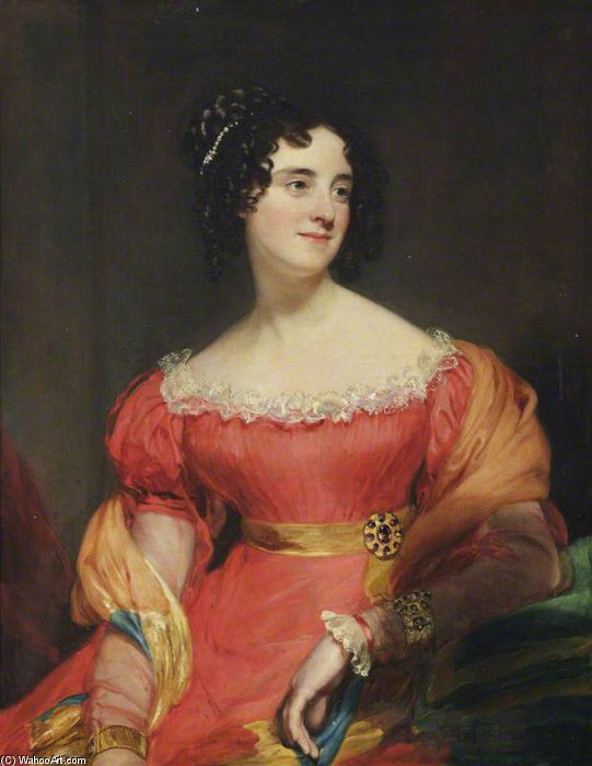 Wikioo.org - The Encyclopedia of Fine Arts - Painting, Artwork by Henry William Pickersgill - Georgiana Carolina Dashwood, Lady Hastings
