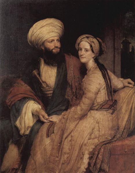 Wikioo.org - สารานุกรมวิจิตรศิลป์ - จิตรกรรม Henry William Pickersgill - Portrait Of James Silk Buckingham And His Wife