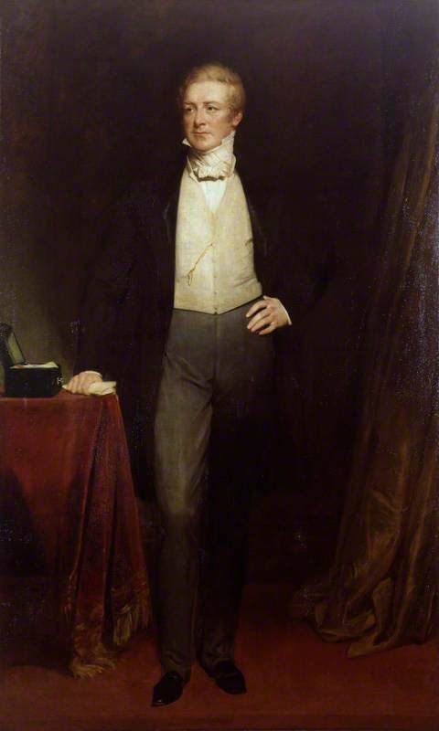 Wikioo.org - The Encyclopedia of Fine Arts - Painting, Artwork by Henry William Pickersgill - Sir Robert Peel, 2nd Bt