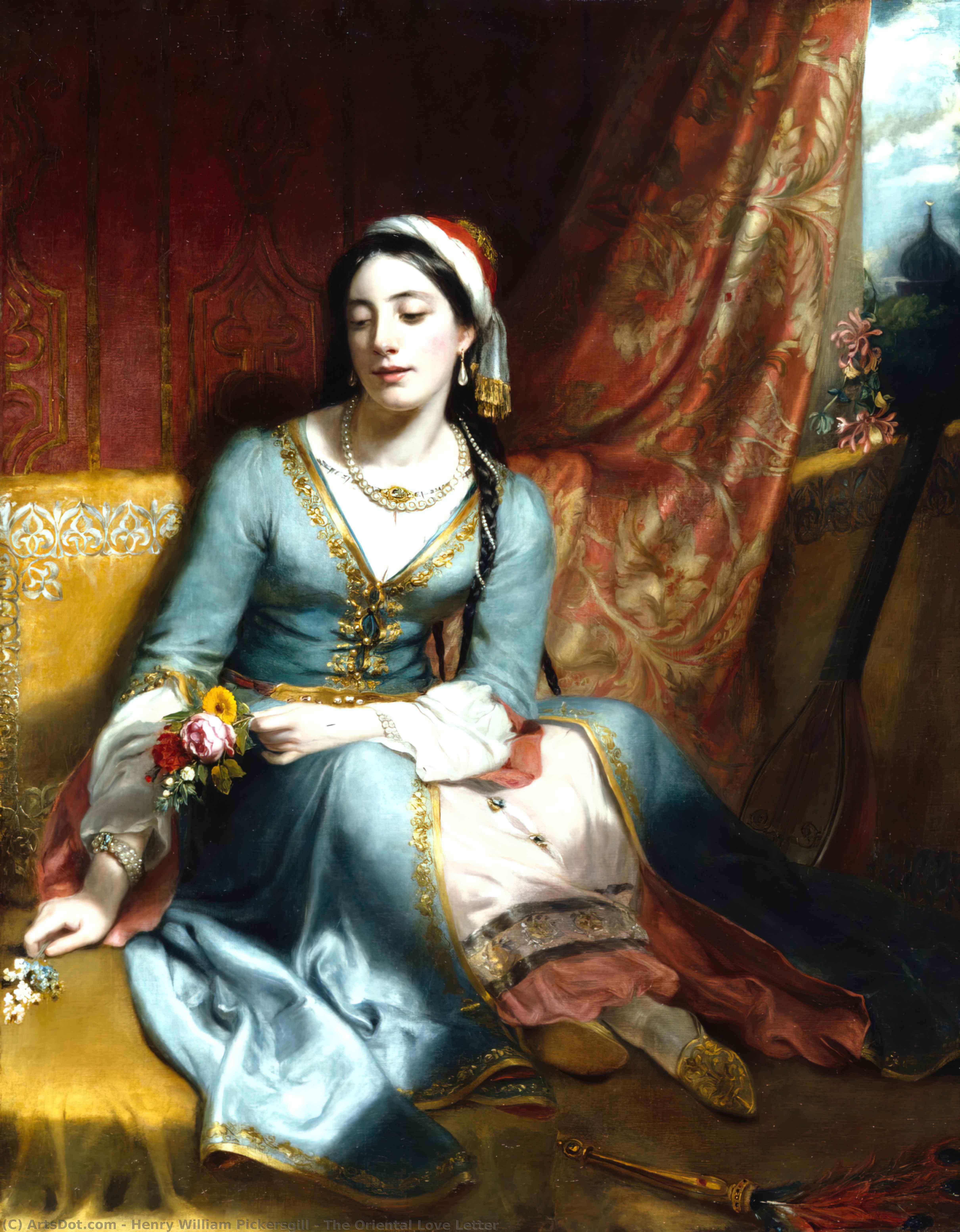 Wikioo.org – L'Enciclopedia delle Belle Arti - Pittura, Opere di Henry William Pickersgill - l'oriental amore  lettera