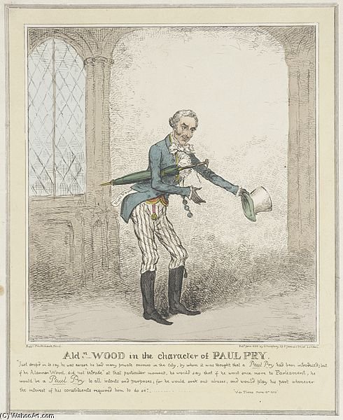 Wikioo.org - The Encyclopedia of Fine Arts - Painting, Artwork by Isaac Robert Cruikshank - Ald Wood In The Character Of Paul