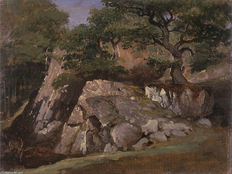 Wikioo.org - The Encyclopedia of Fine Arts - Painting, Artwork by James Arthur O Connor - A View Of The Valley Of Rocks Near Mittlach