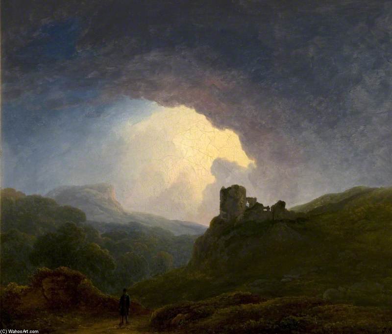 Wikioo.org - The Encyclopedia of Fine Arts - Painting, Artwork by James Arthur O Connor - Castle Arras, Near Alf, On The Moselle