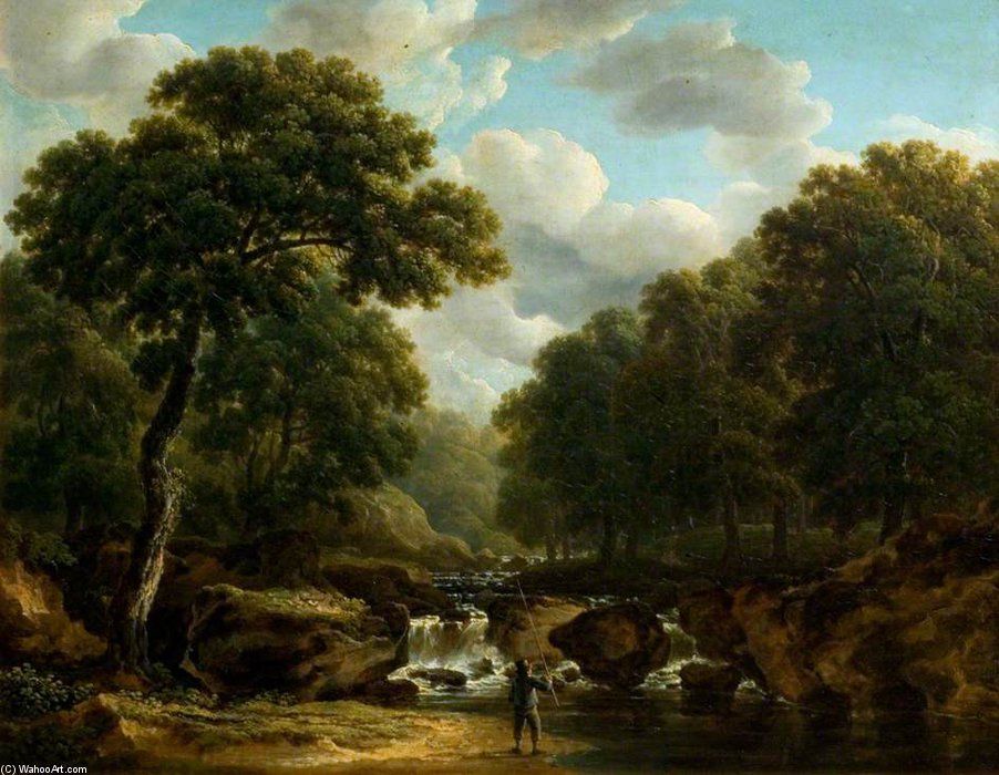 Wikioo.org - The Encyclopedia of Fine Arts - Painting, Artwork by James Arthur O Connor - The Devil's Glen, County Wicklow