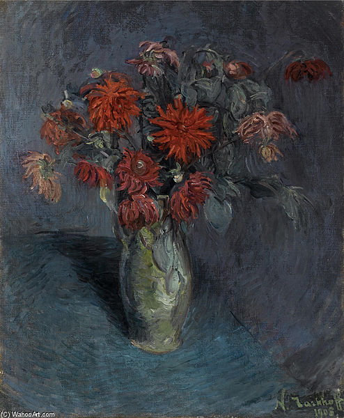 Wikioo.org - The Encyclopedia of Fine Arts - Painting, Artwork by Nikolai Aleksandrovich Tarkhov - Flowers In A Vase