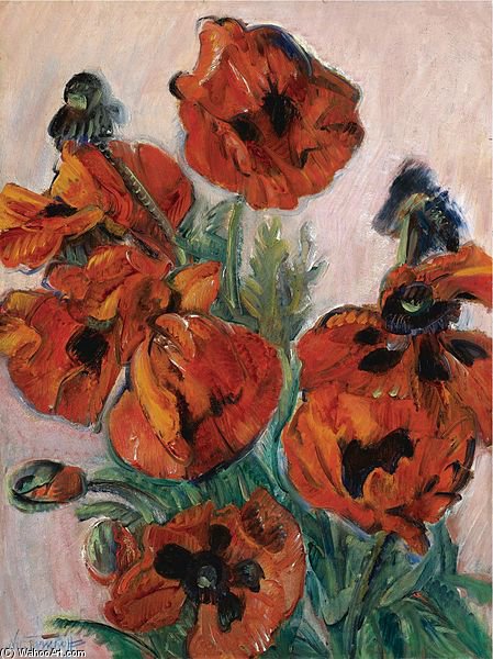 WikiOO.org - Güzel Sanatlar Ansiklopedisi - Resim, Resimler Nikolai Aleksandrovich Tarkhov - Poppies