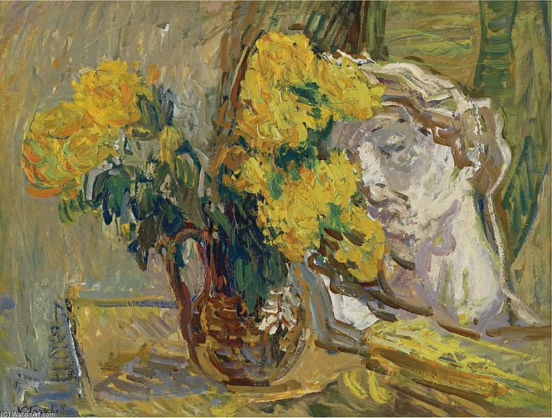 Wikioo.org - The Encyclopedia of Fine Arts - Painting, Artwork by Nikolai Aleksandrovich Tarkhov - Still Life With Bust