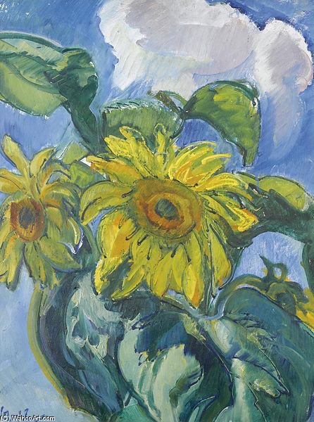 Wikioo.org - Encyklopedia Sztuk Pięknych - Malarstwo, Grafika Nikolai Aleksandrovich Tarkhov - Sunflowers