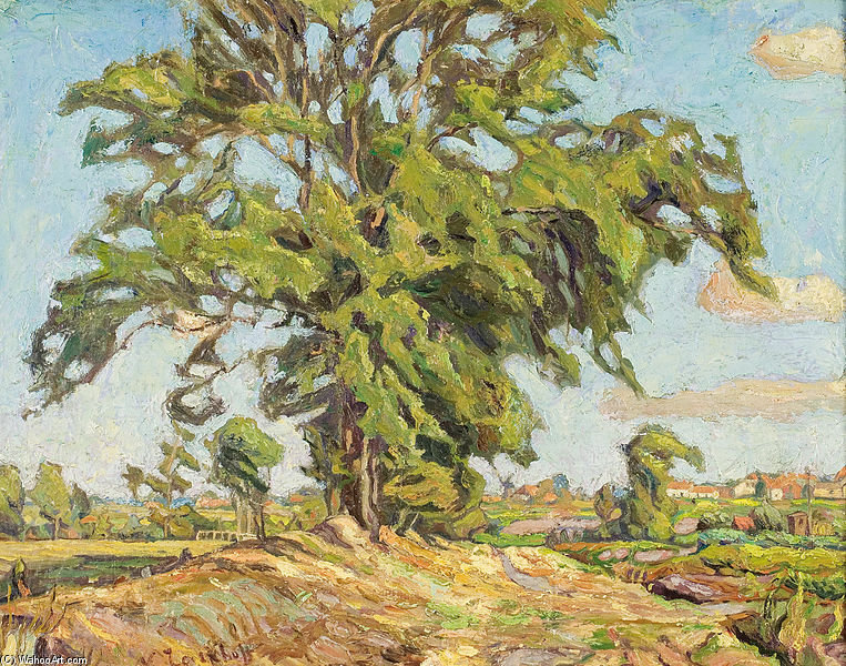 Wikioo.org - The Encyclopedia of Fine Arts - Painting, Artwork by Nikolai Aleksandrovich Tarkhov - Tree Outside The Village