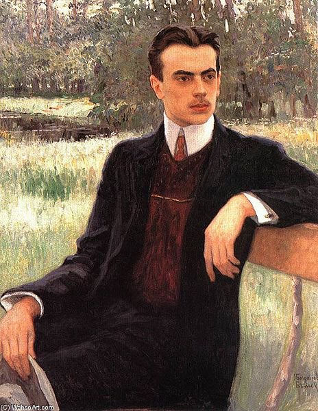 WikiOO.org – 美術百科全書 - 繪畫，作品 Nikolai Petrovich Bogdanov Belsky -  肖像 n. f. `yusupov`