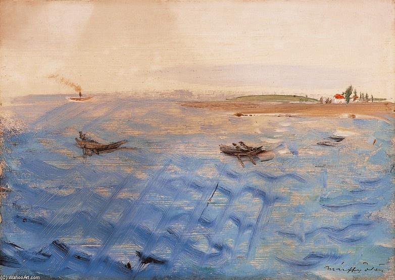 Wikioo.org - The Encyclopedia of Fine Arts - Painting, Artwork by Odon Marffy - Boats At The Balaton