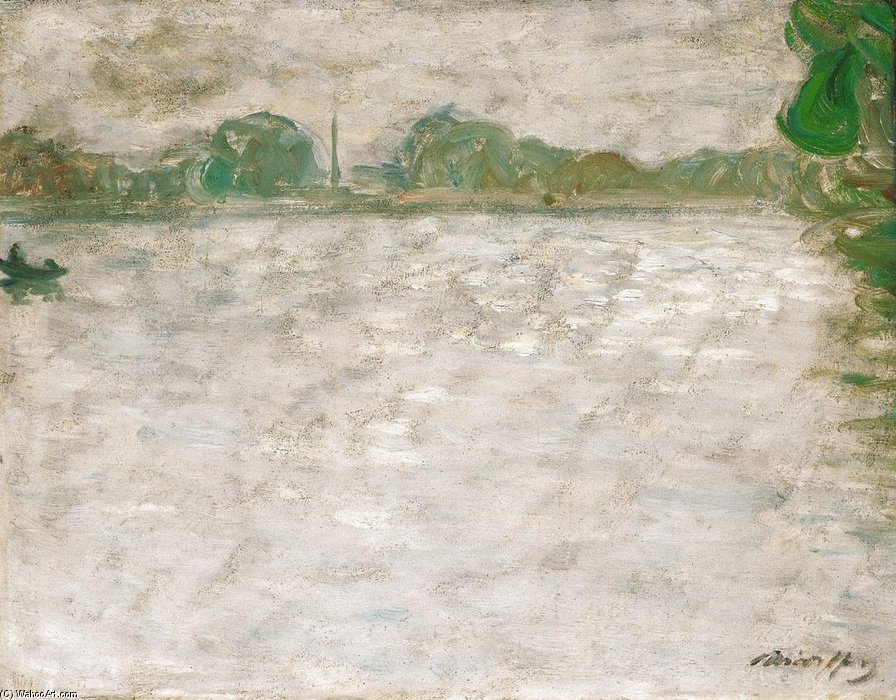 Wikioo.org – La Enciclopedia de las Bellas Artes - Pintura, Obras de arte de Odon Marffy - Mañana En El Danubio