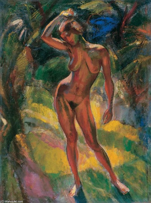 WikiOO.org - Encyclopedia of Fine Arts - Maľba, Artwork Odon Marffy - Standing Nude