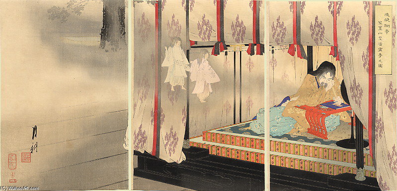 Wikioo.org - The Encyclopedia of Fine Arts - Painting, Artwork by Ogata Gekko - Emperor Godaigo