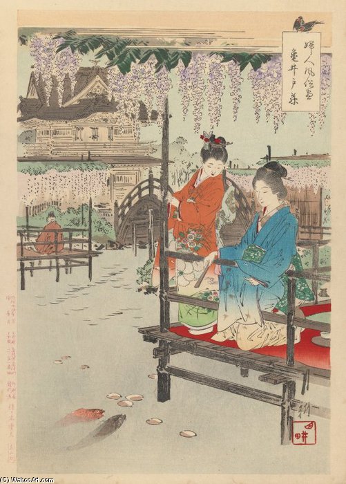 Wikioo.org - The Encyclopedia of Fine Arts - Painting, Artwork by Ogata Gekko - Print From Series Women's Customs And Manners