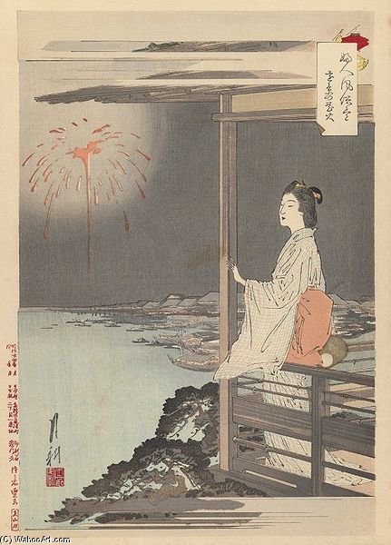 WikiOO.org - Encyclopedia of Fine Arts - Maalaus, taideteos Ogata Gekko - Woman's Customes And Manners